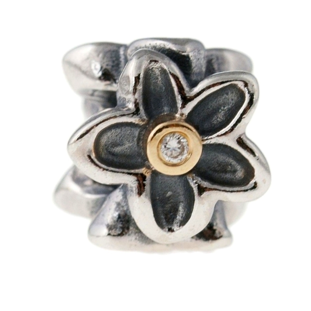 Pandora He Loves Me 14K Gold Diamond Charm Rare